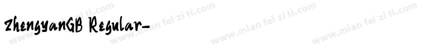 zhengyanGB Regular字体转换